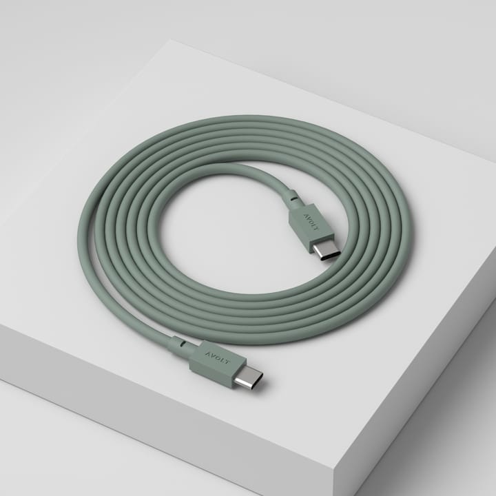 Cable 1 USB-C vers USB-C câble de charge 2 m - Oak green - Avolt