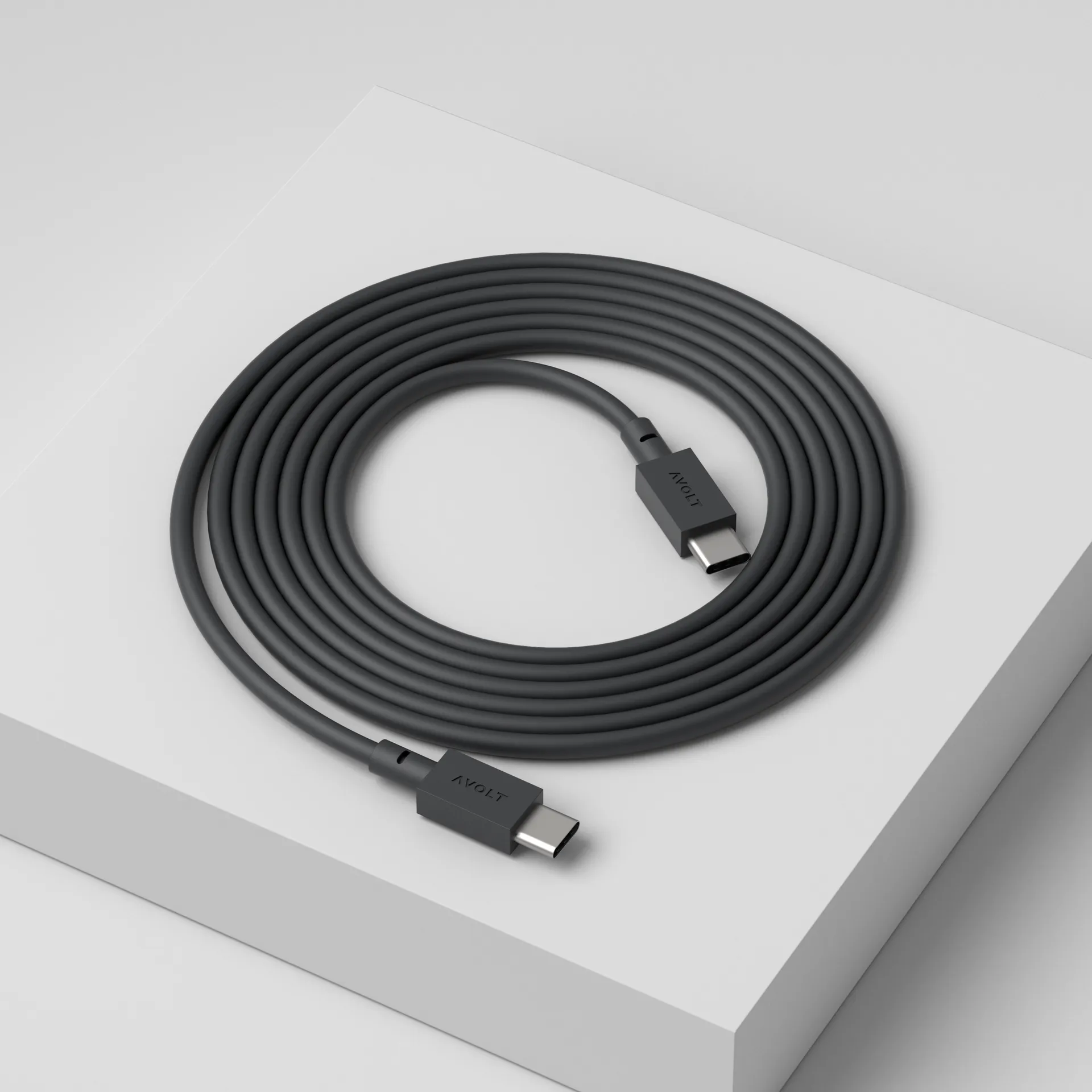 Cable 1 USB-C vers USB-C câble de charge 2 m, Stockholm black Avolt