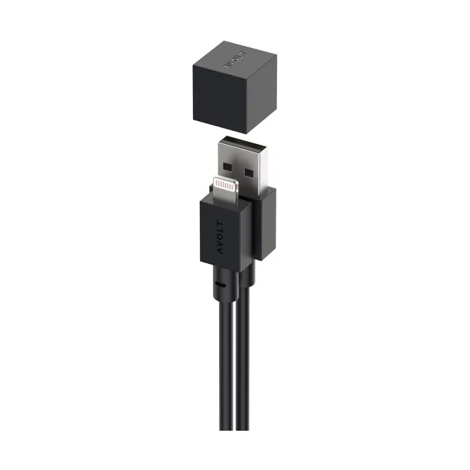Câble USB-A vers Lightning Cable 1 1,7 m, Black Avolt