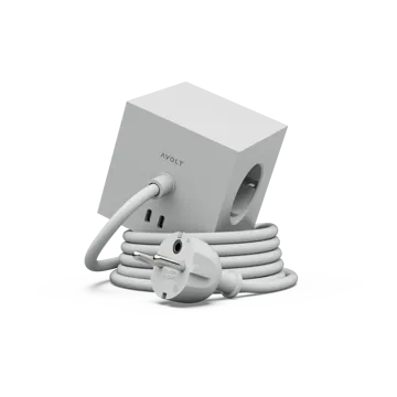 Multiprise Square 1 USB-C 30W 3 m - Gotland Gray - Avolt
