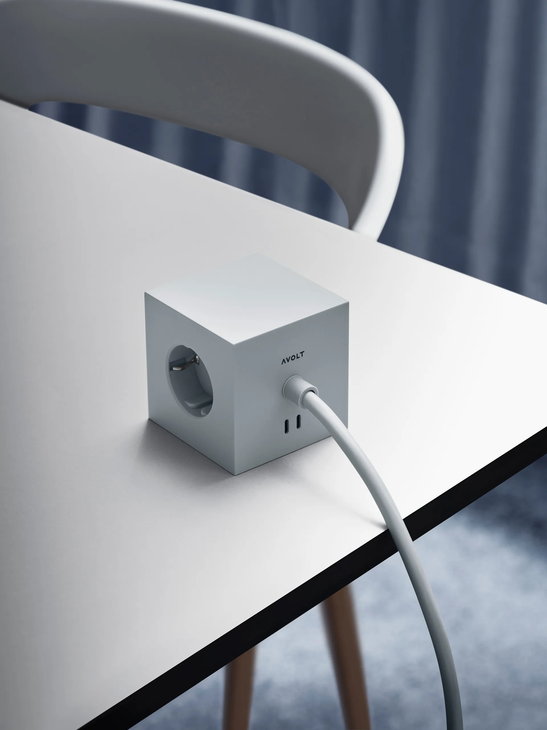 Multiprise Square 1 USB-C 30W 3 m, Gotland Gray Avolt