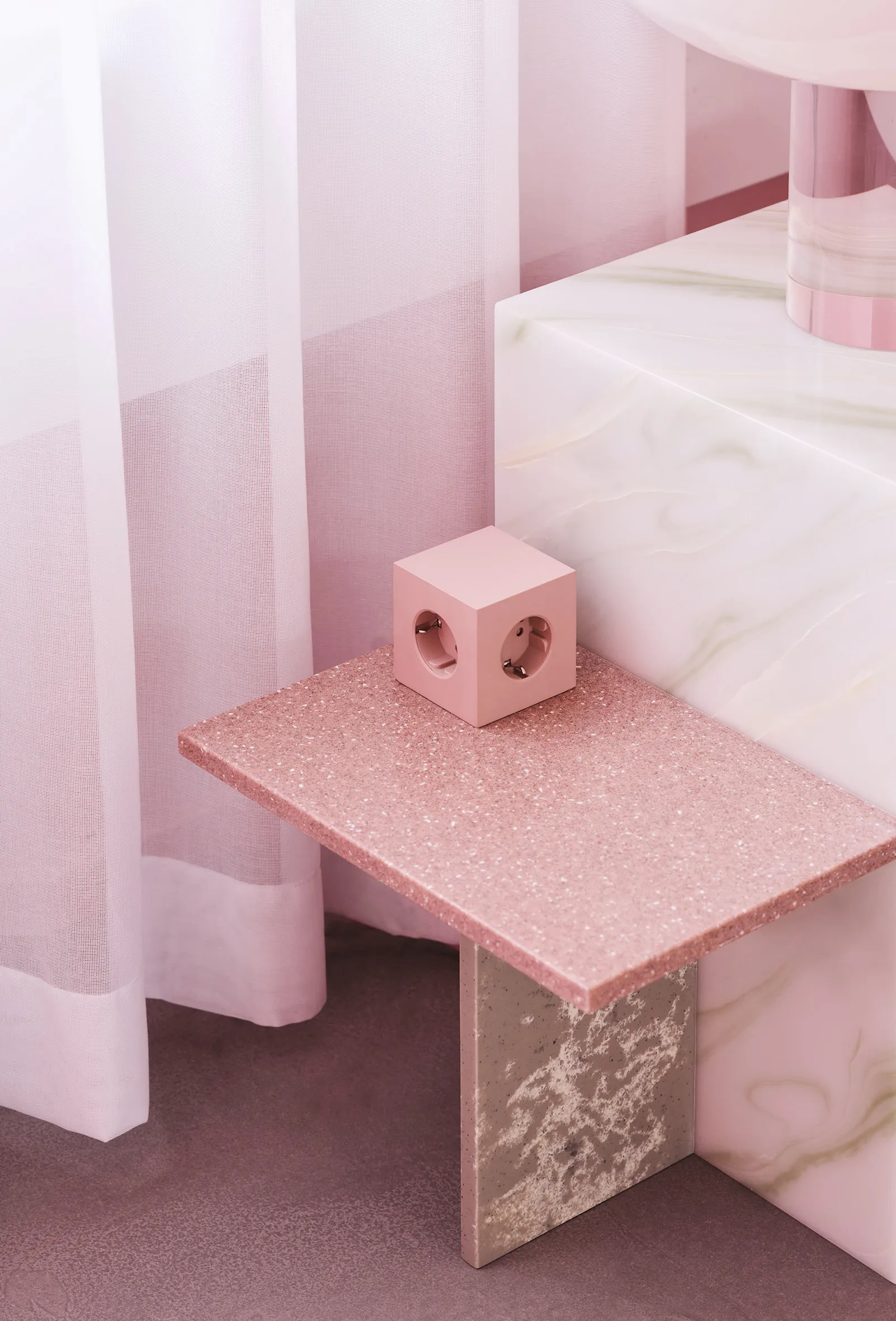 Multiprise Square 1 USB-C 30W 3 m, New Pink Avolt