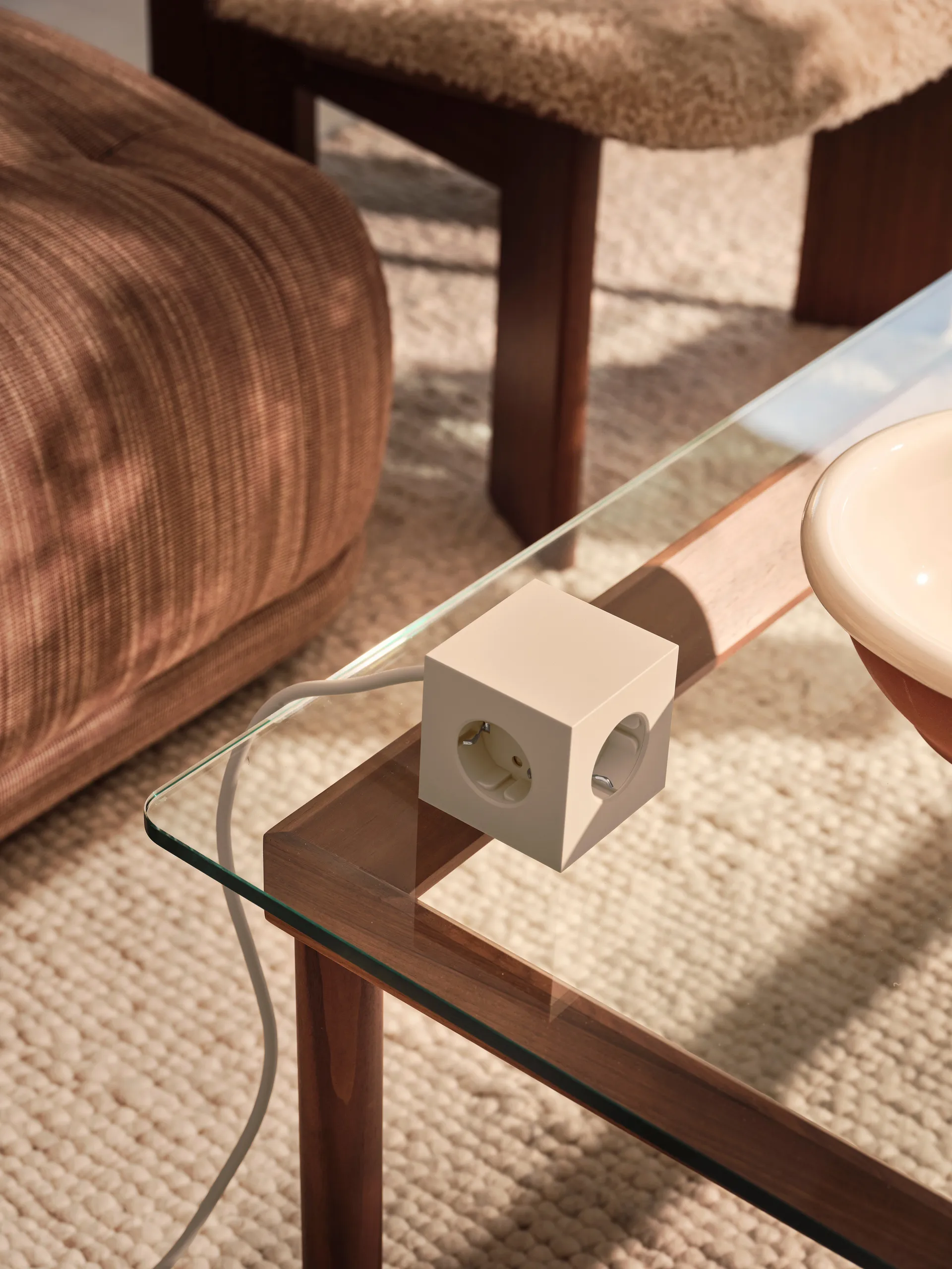 Multiprise Square 1 USB-C 30W 3 m, Nomad Sand Avolt