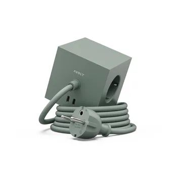 Multiprise Square 1 USB-C 30W 3 m - Oak Green - Avolt