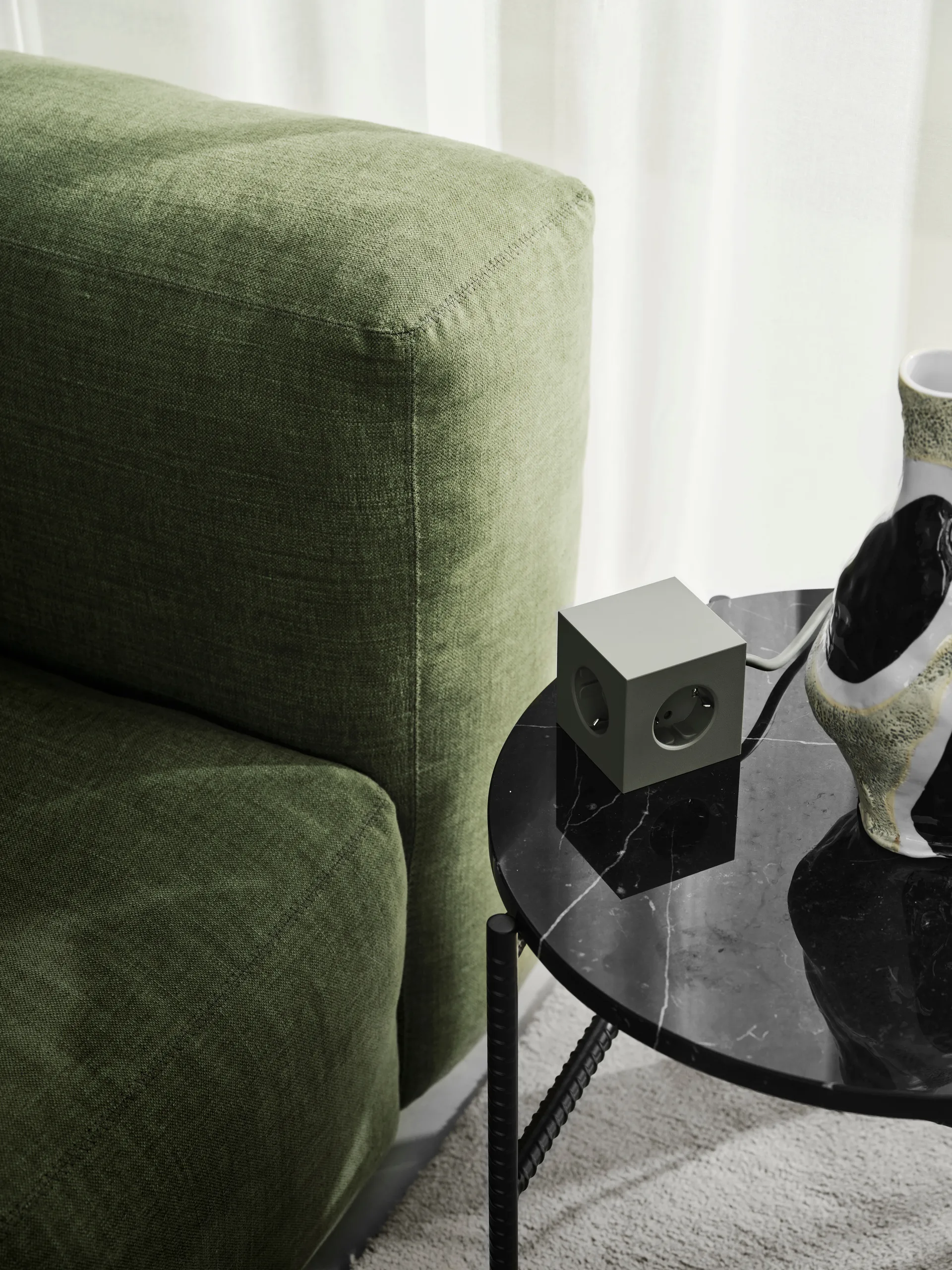 Multiprise Square 1 USB-C 30W 3 m, Oak Green Avolt