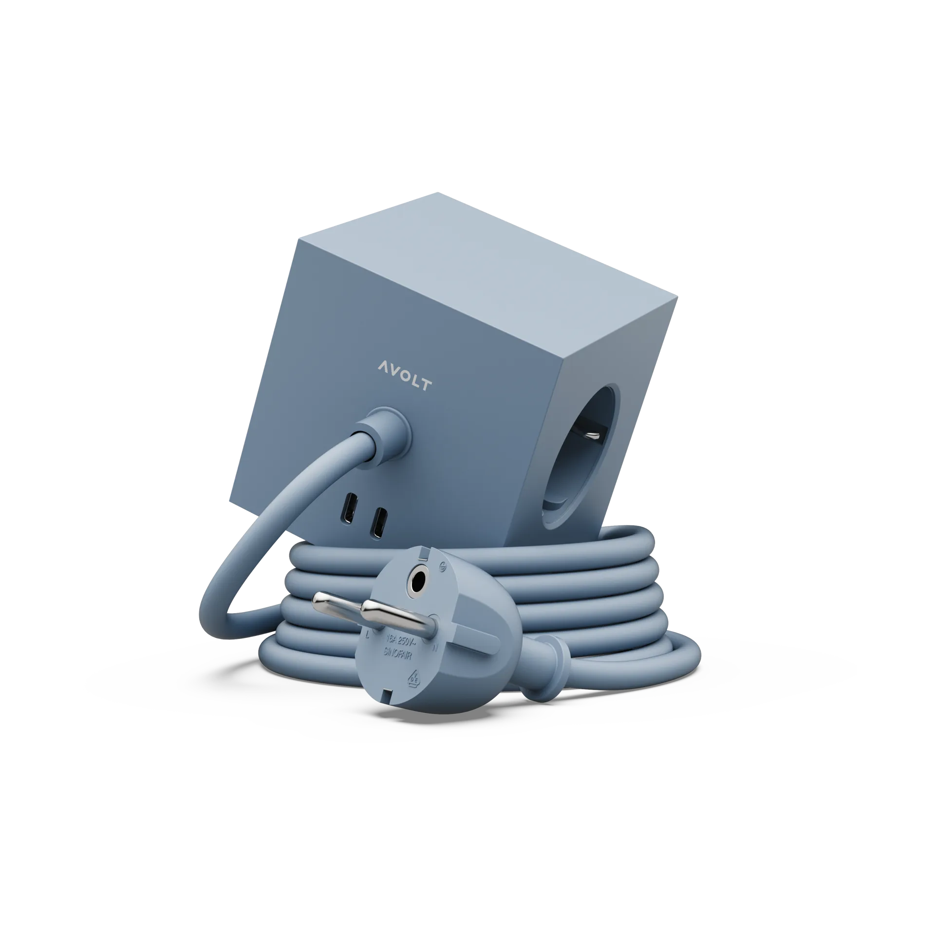 Multiprise Square 1 USB-C 30W 3 m, Shark Blue Avolt