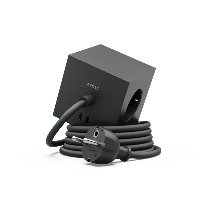 Multiprise Square 1 USB-C 30W 3 m - Stockholm Black - Avolt