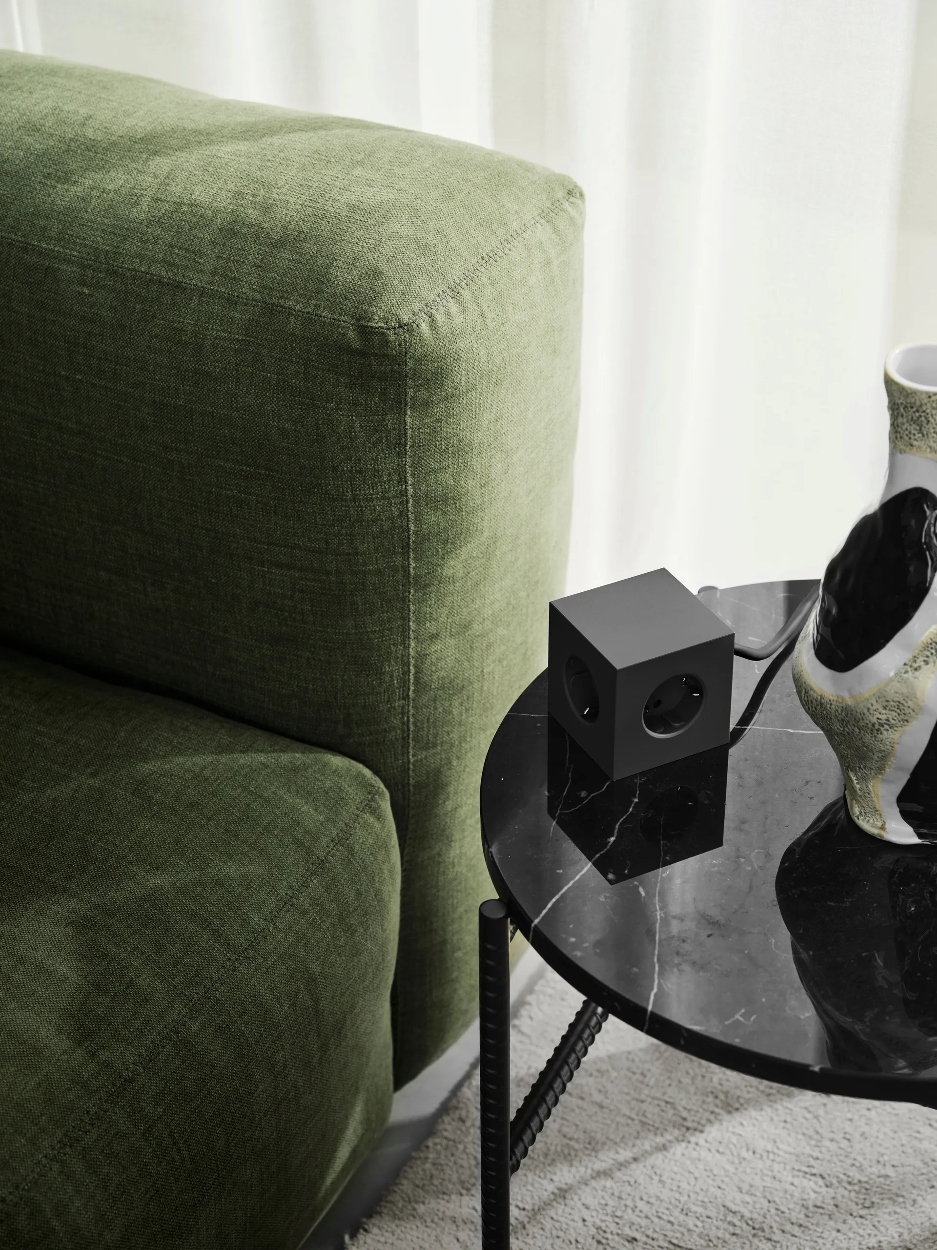 Multiprise Square 1 USB-C 30W 3 m, Stockholm Black Avolt