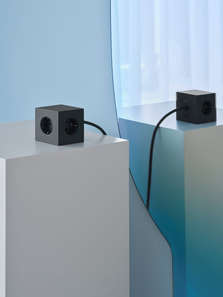 Multiprise Square 1 USB-C 30W 3 m, Stockholm Black Avolt