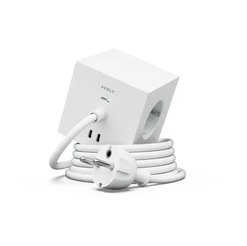 Multiprise Square 1 USB-C 30W 3 m - White Martinelli Luce edition - Avolt