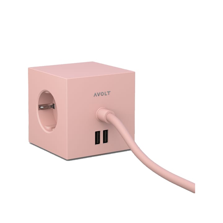 Multiprise Square 2 murale avec 2 ports USB C 30W