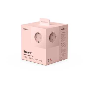 Square 1 prise avec sortie USB-C 30W 1,8 m - New Pink - Avolt