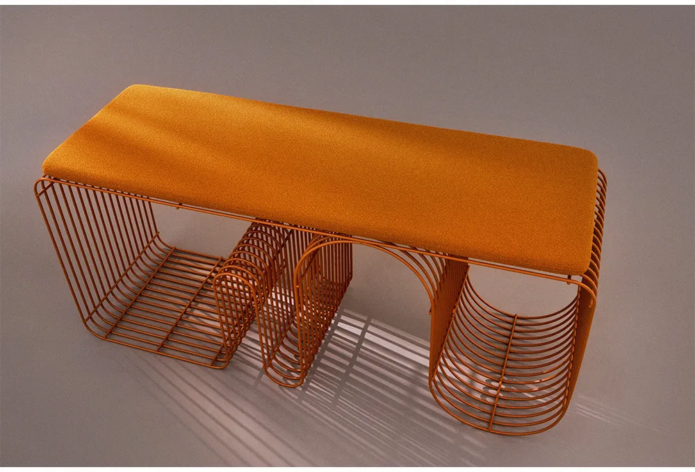 Banc d'assise Curva 100 cm, Amber AYTM
