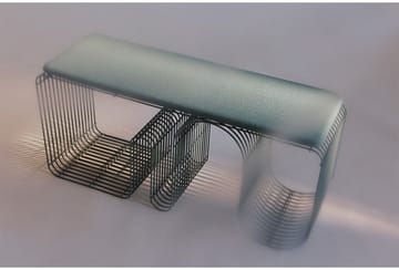 Banc d'assise Curva 100 cm - Dusty blue - AYTM