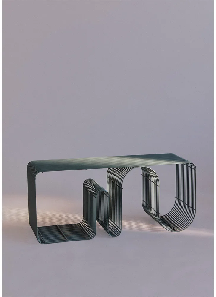 Banc d'assise Curva 100 cm, Dusty blue AYTM