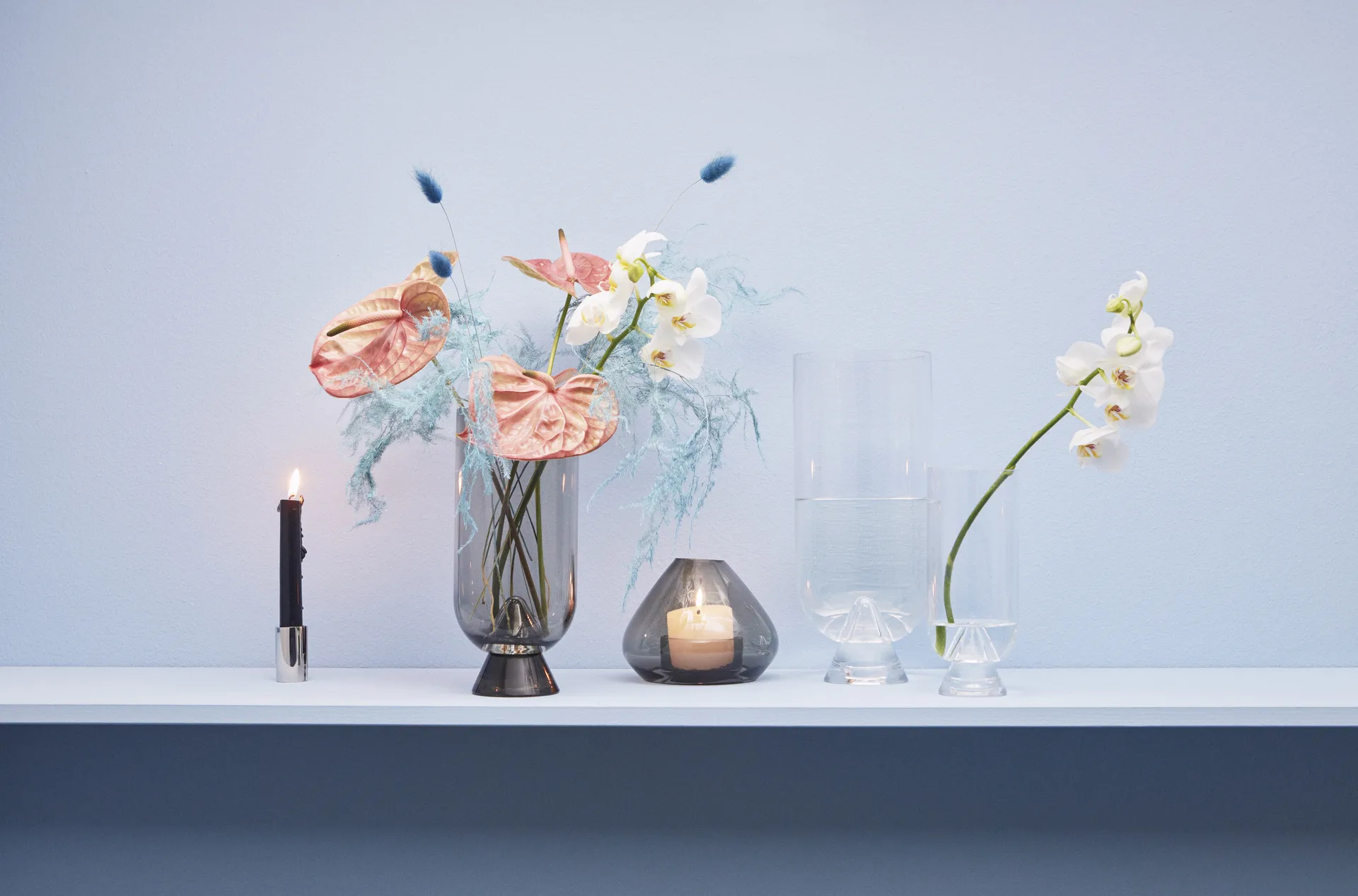 Bougeoir Sol 5 cm, Argenté AYTM