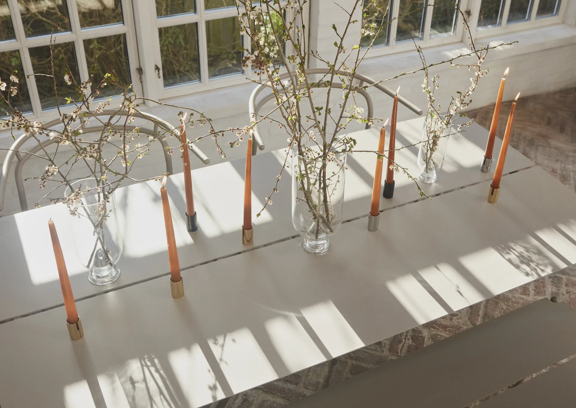 Bougeoir Sol 5 cm, Argenté AYTM