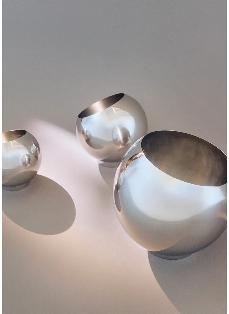 Cache-pot Globe Ø37 cm, Argent AYTM