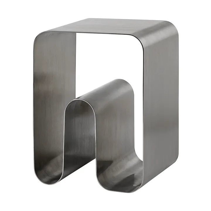 Curva tabouret solide - Argent, 32x32x43,2 cm - AYTM