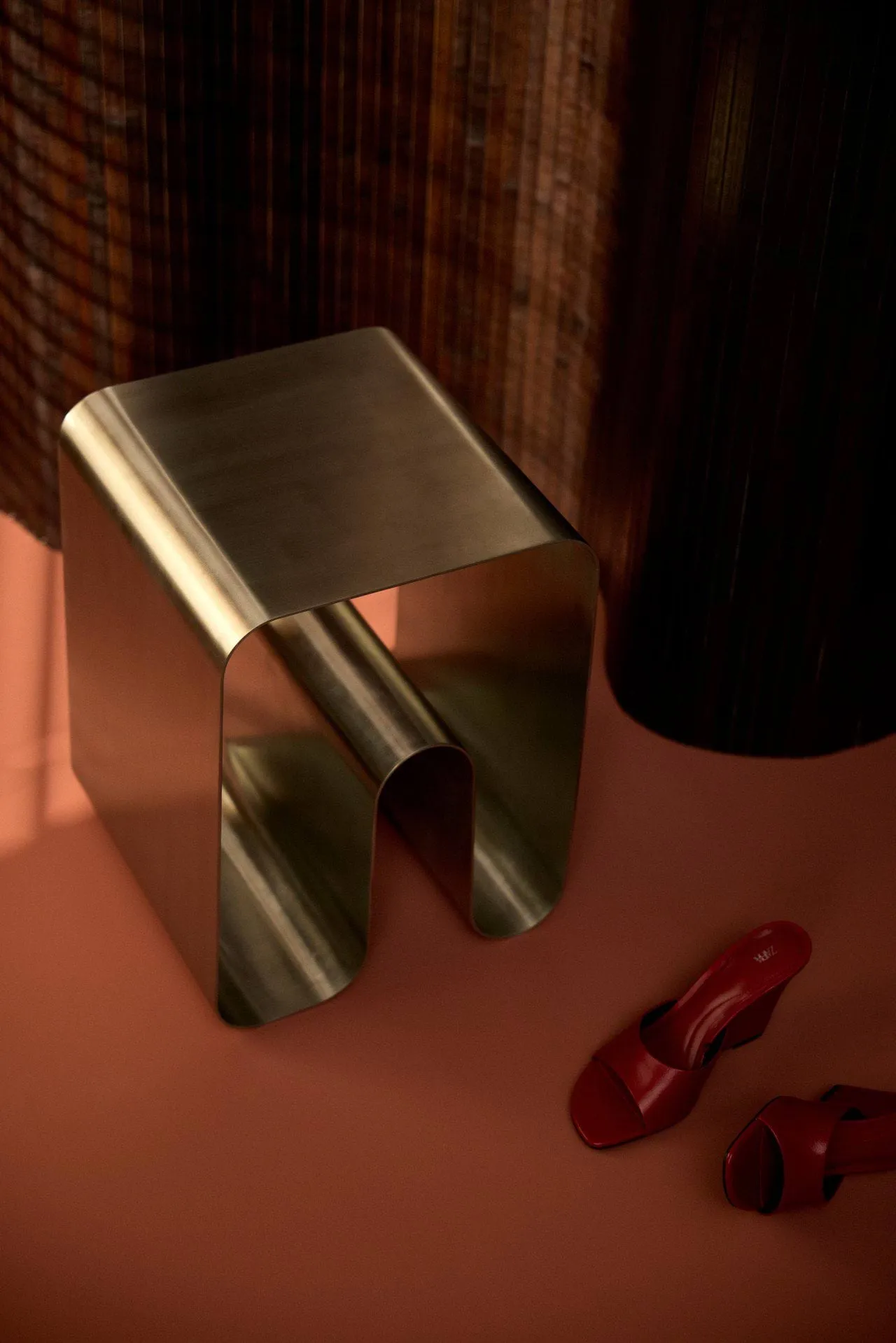Curva tabouret solide, Argent, 32x32x43,2 cm AYTM