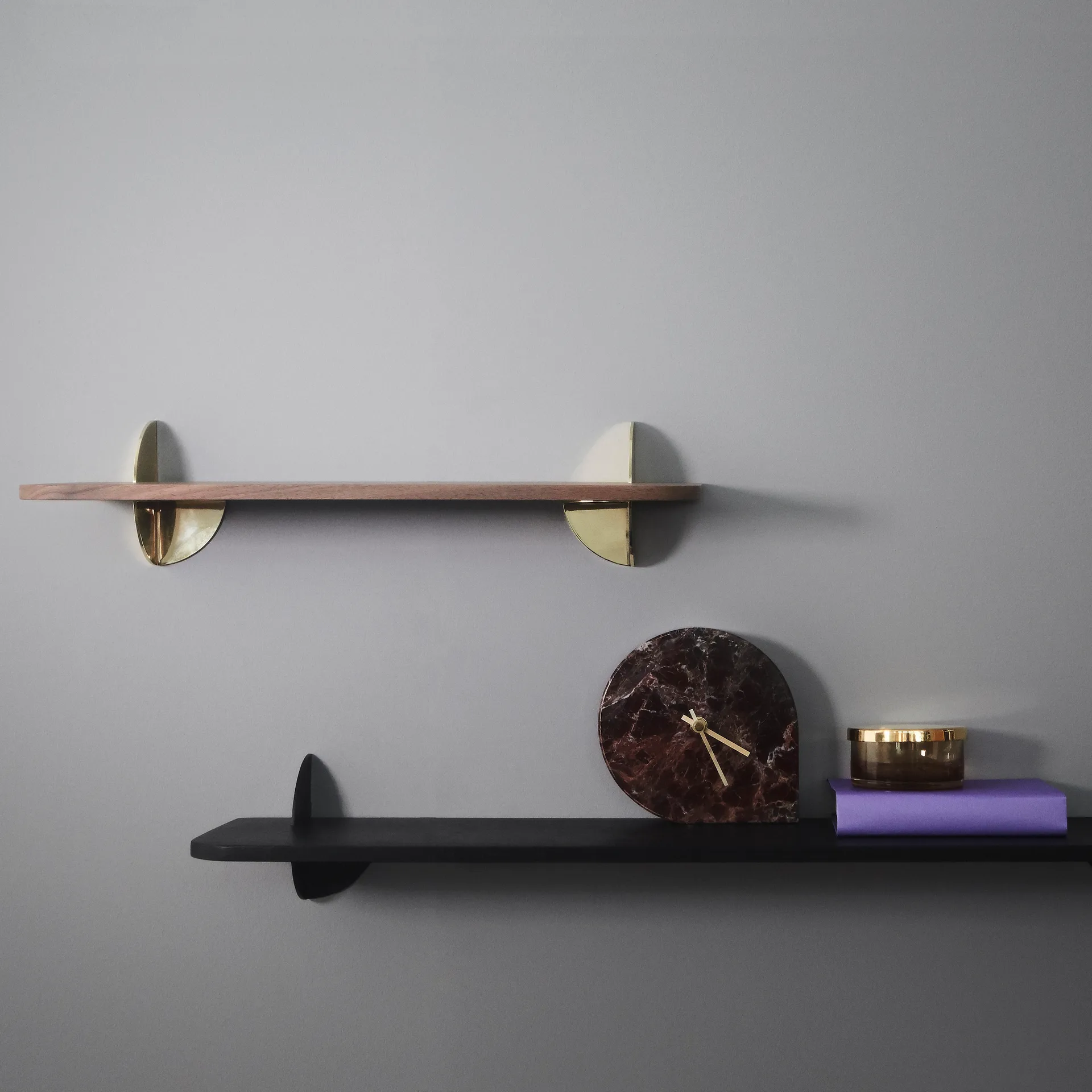 Etagère Aedes 50 cm, Noyer-doré AYTM