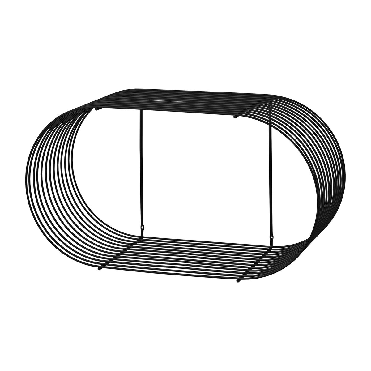 AYTM Étagère murale Curva Noir | Design Scandinave | Étagères & systèmes de rayonnage | Noir
