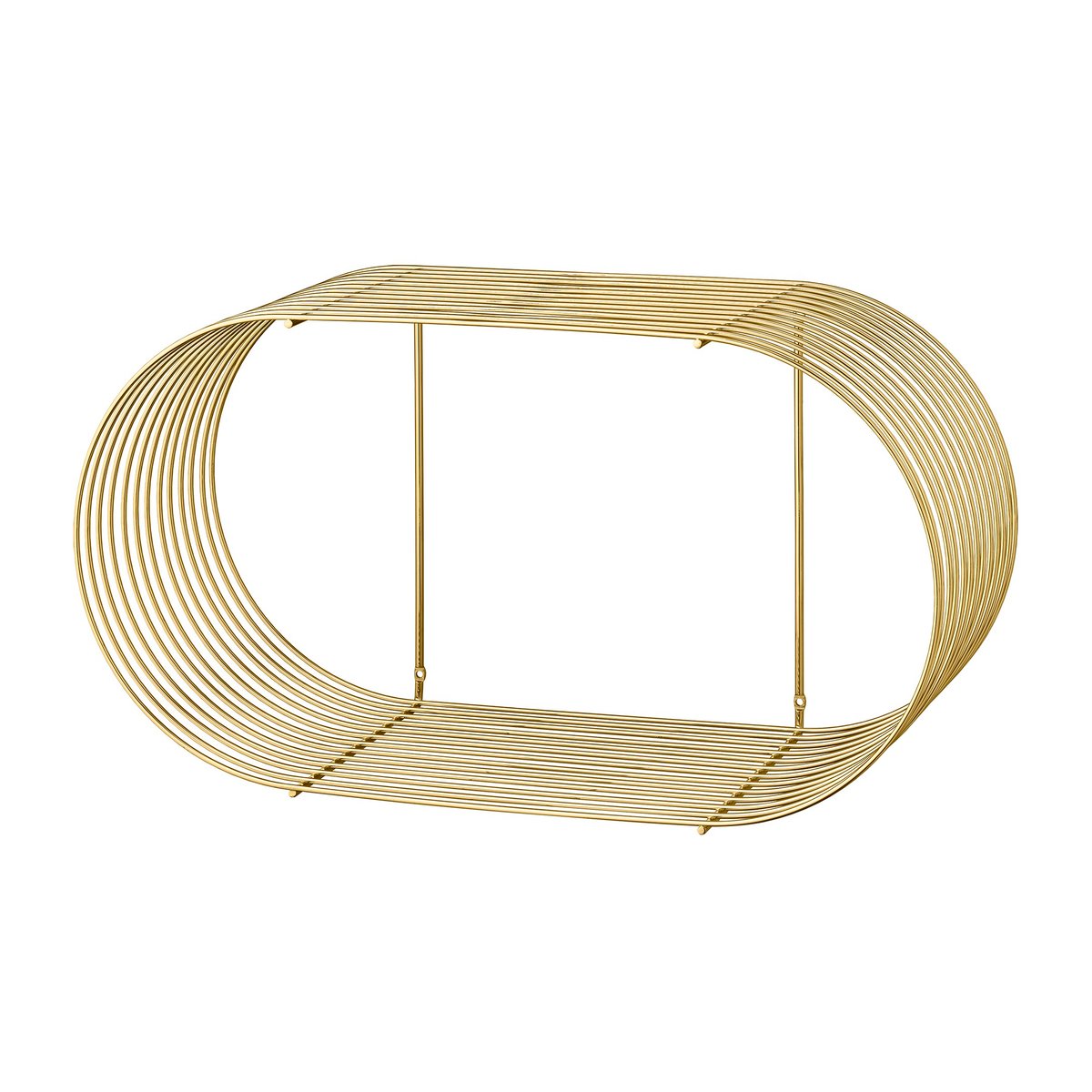 AYTM Étagère murale Curva Or | Design Scandinave | Étagères & systèmes de rayonnage | Doré