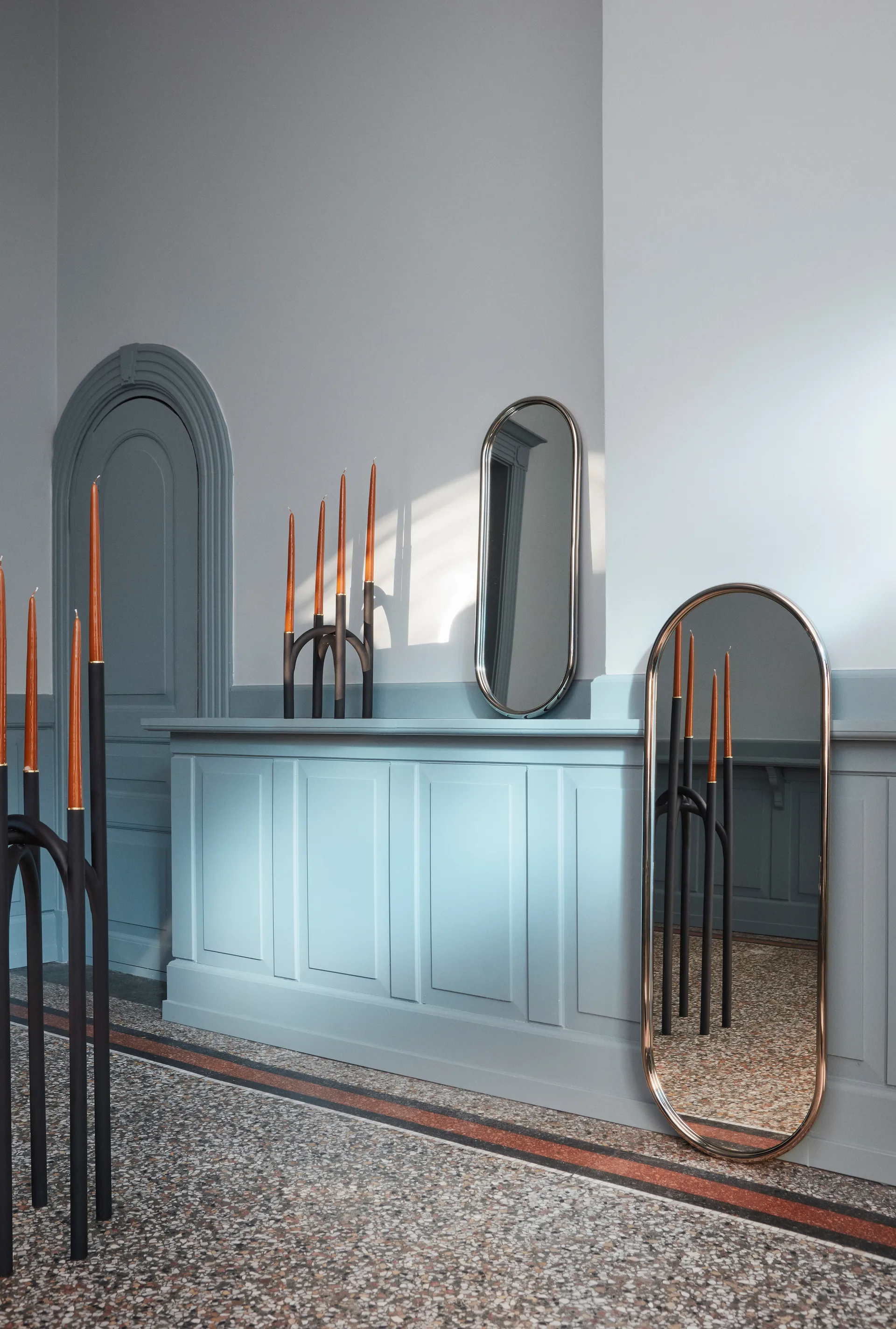 Miroir Angui argent, 39x108 cm AYTM