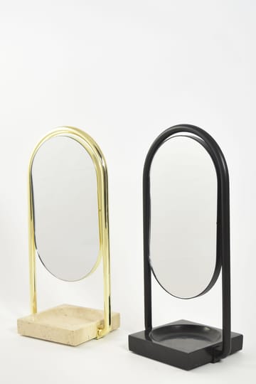 Miroir de table ANGUI 17,2x35 cm - Noir/Noir - AYTM