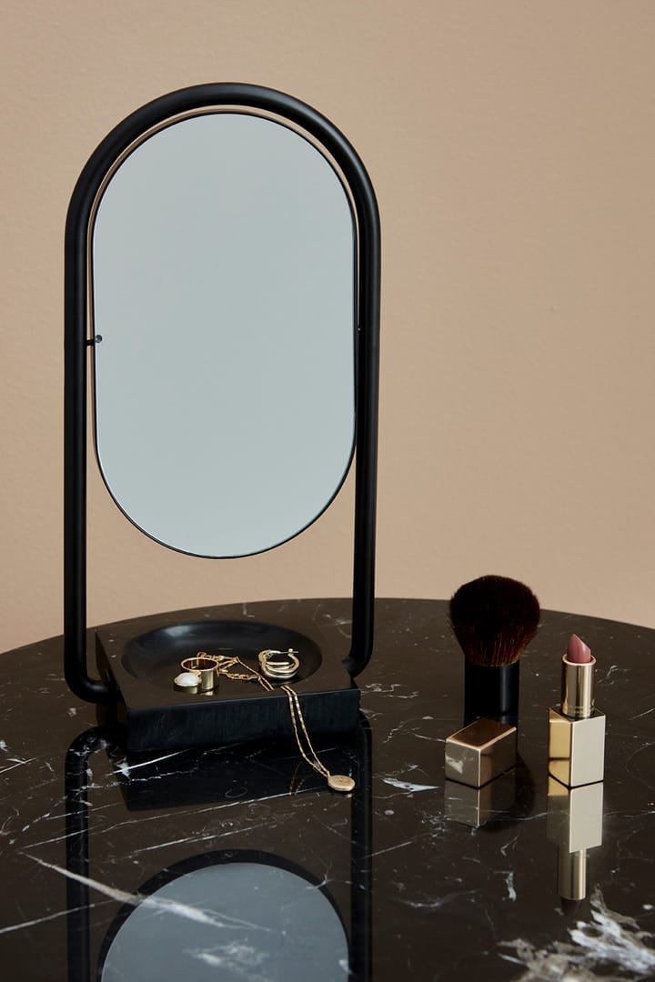 Miroir de table ANGUI 17,2x35 cm, Noir/Noir AYTM