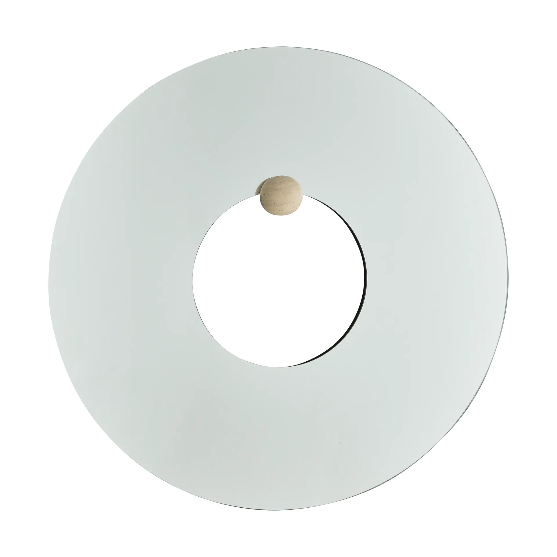Miroir mural Castellum Ø80 cm, Clear-travertine AYTM