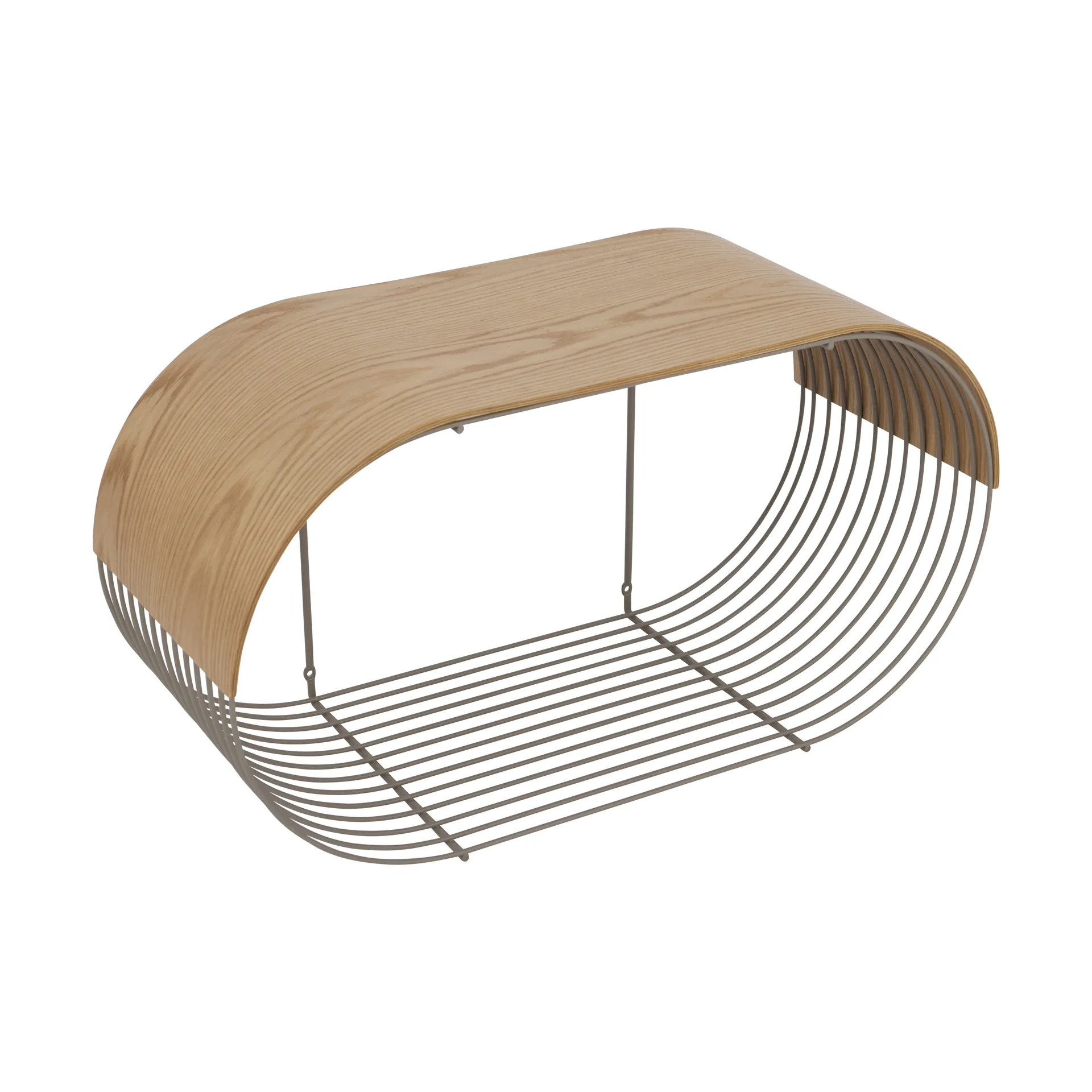 Plaque/plateau supérieur Curva pour étagère murale Curva 62,2 cm, Chêne AYTM