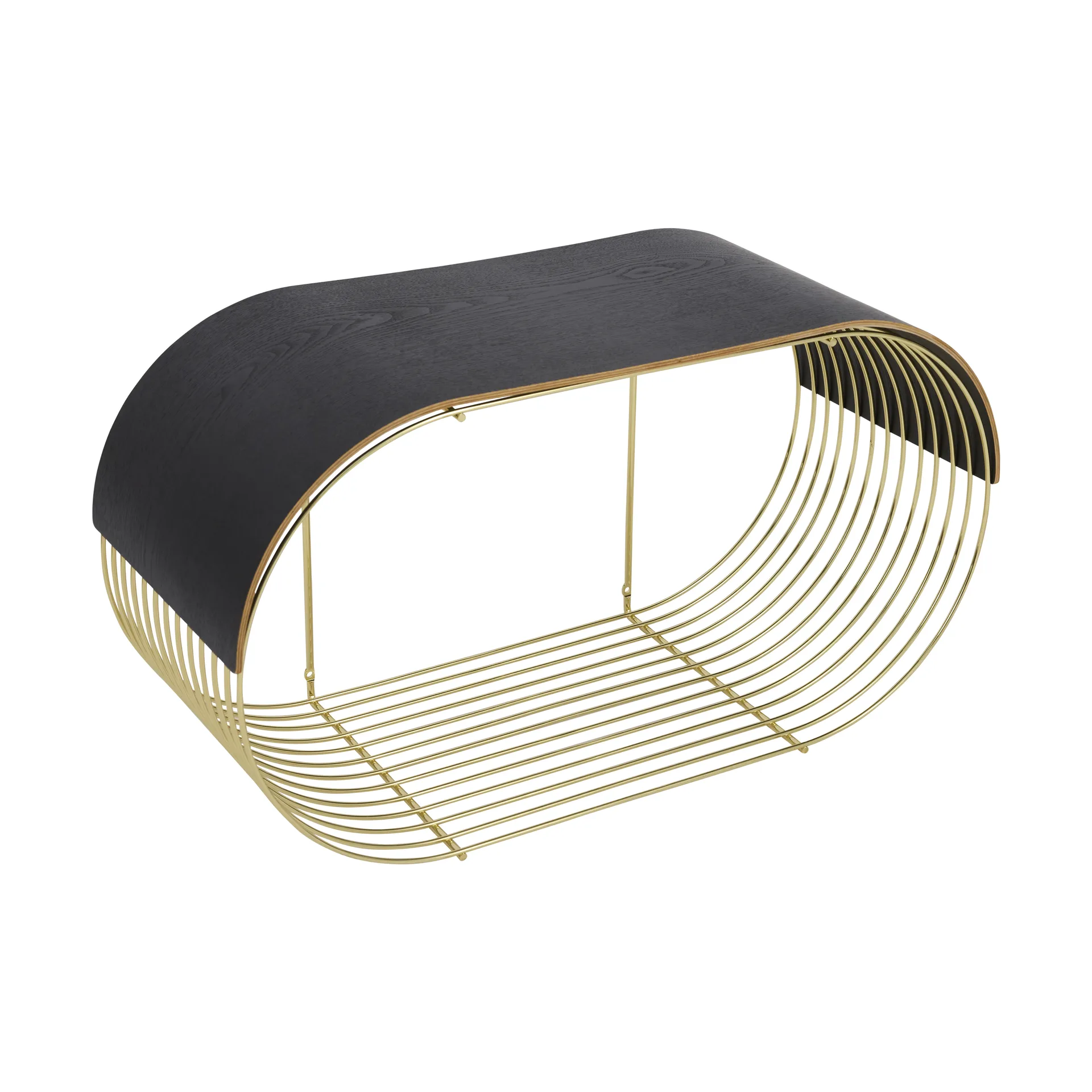 Plaque/plateau supérieur Curva pour étagère murale Curva 62,2 cm, Noir AYTM