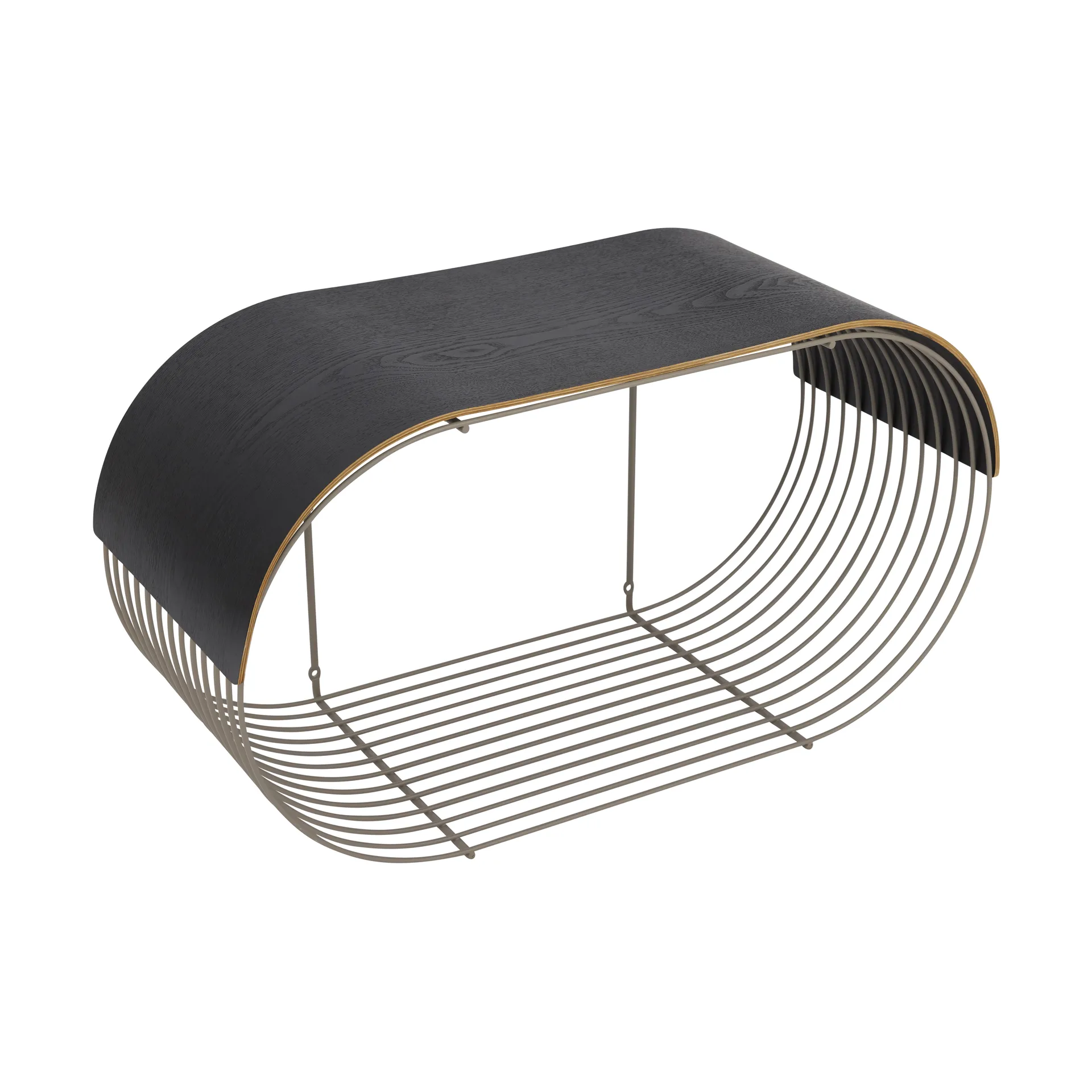 Plaque/plateau supérieur Curva pour étagère murale Curva 62,2 cm, Noir AYTM