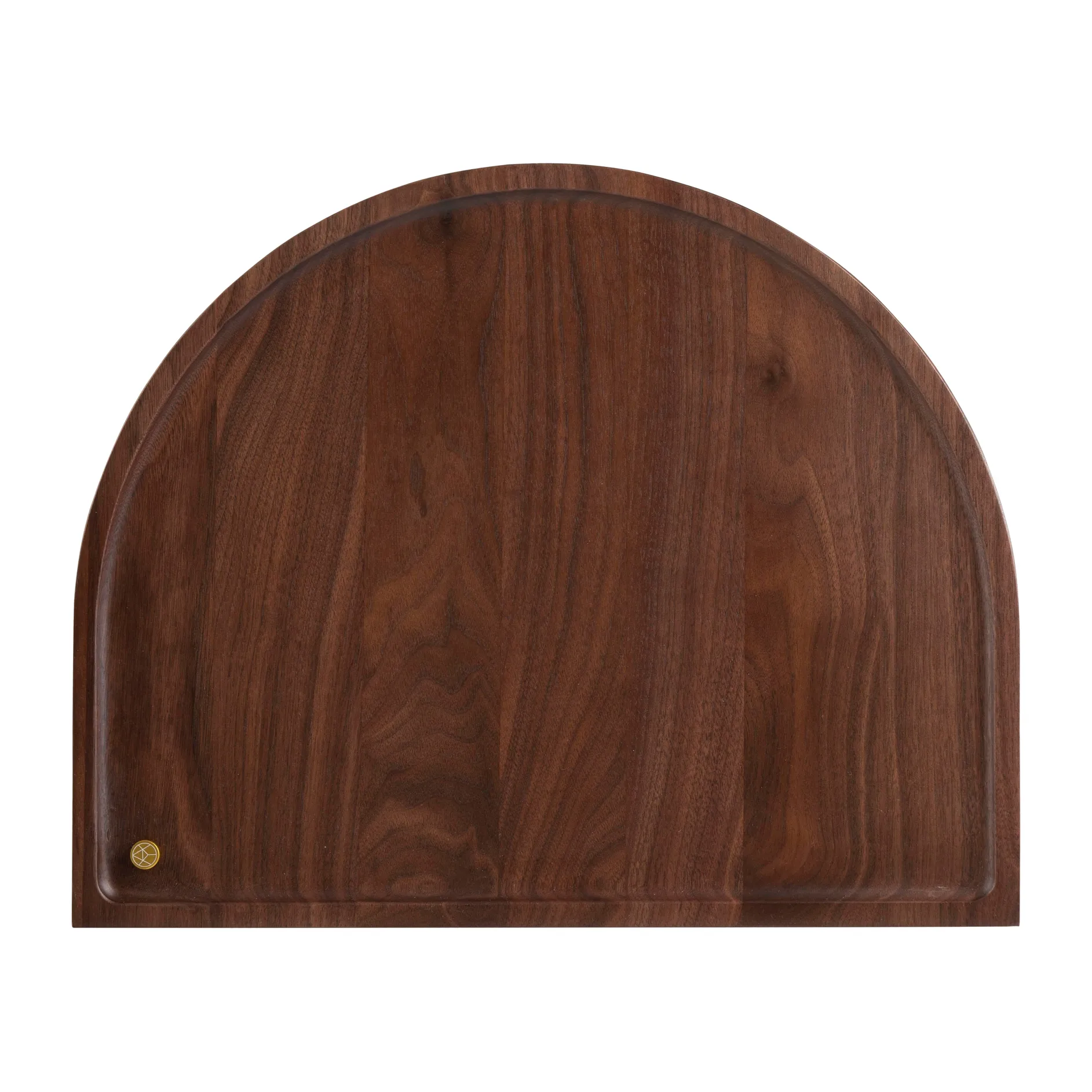 Plateau rond Sessio 32x40 cm, Noyer AYTM
