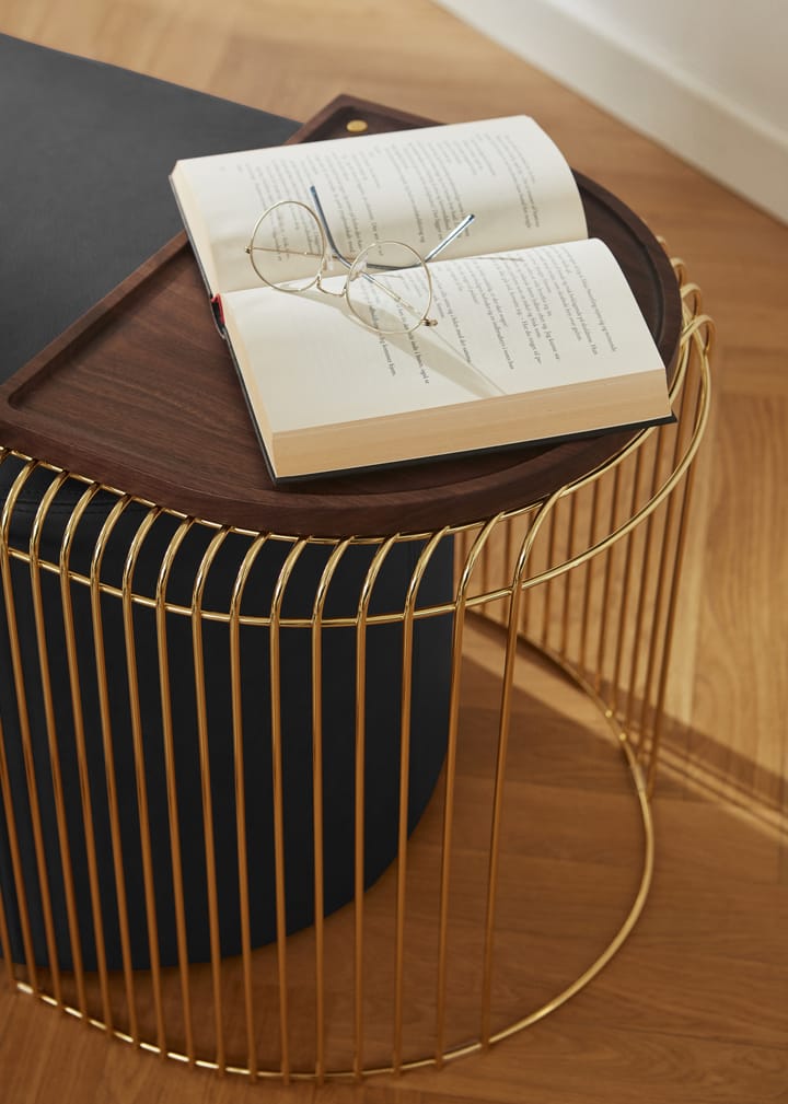 Plateau rond Sessio 32x40 cm, Noyer AYTM