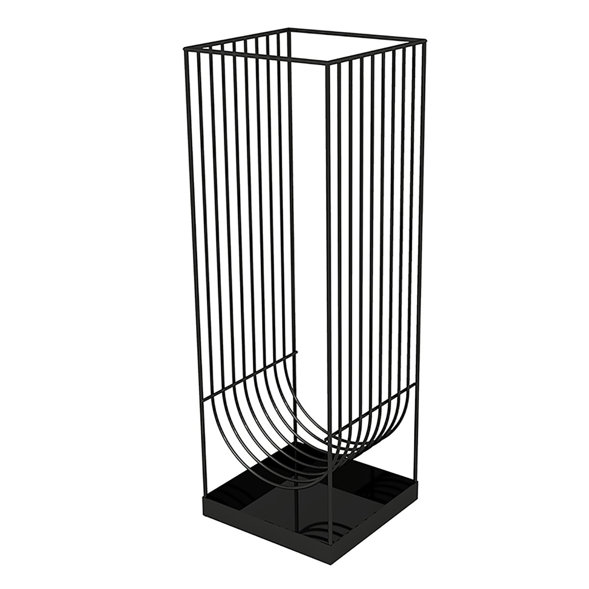 AYTM Porte-parapluie Curva Noir | Design Scandinave | Porte-parapluies | Noir