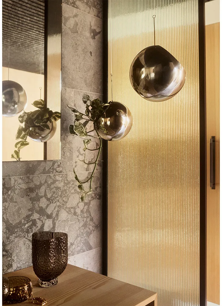 Pot suspendu GLOBE Ø17 cm h28 cm, Argent AYTM