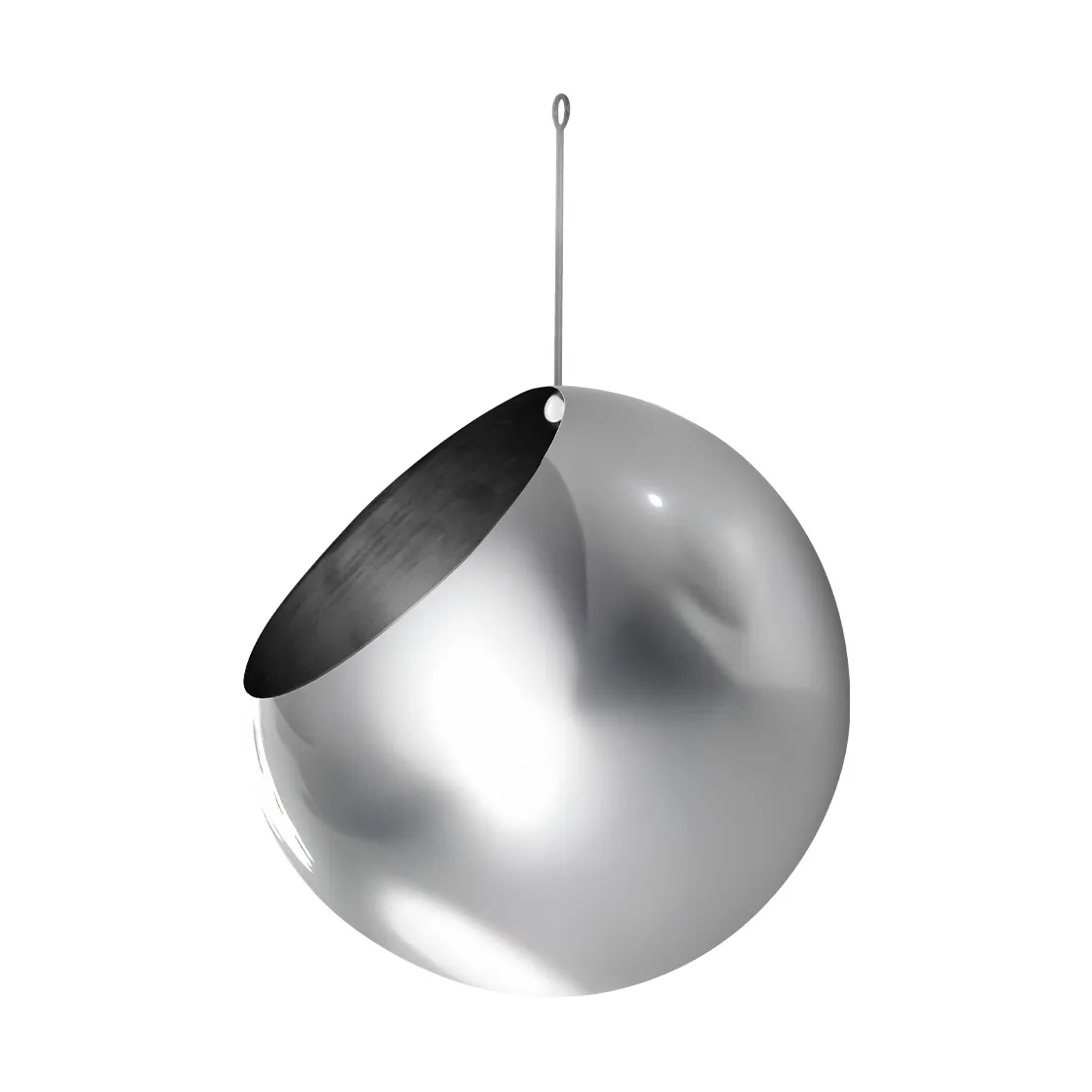 Pot suspendu GLOBE Ø21 cm h32 cm, Argent AYTM
