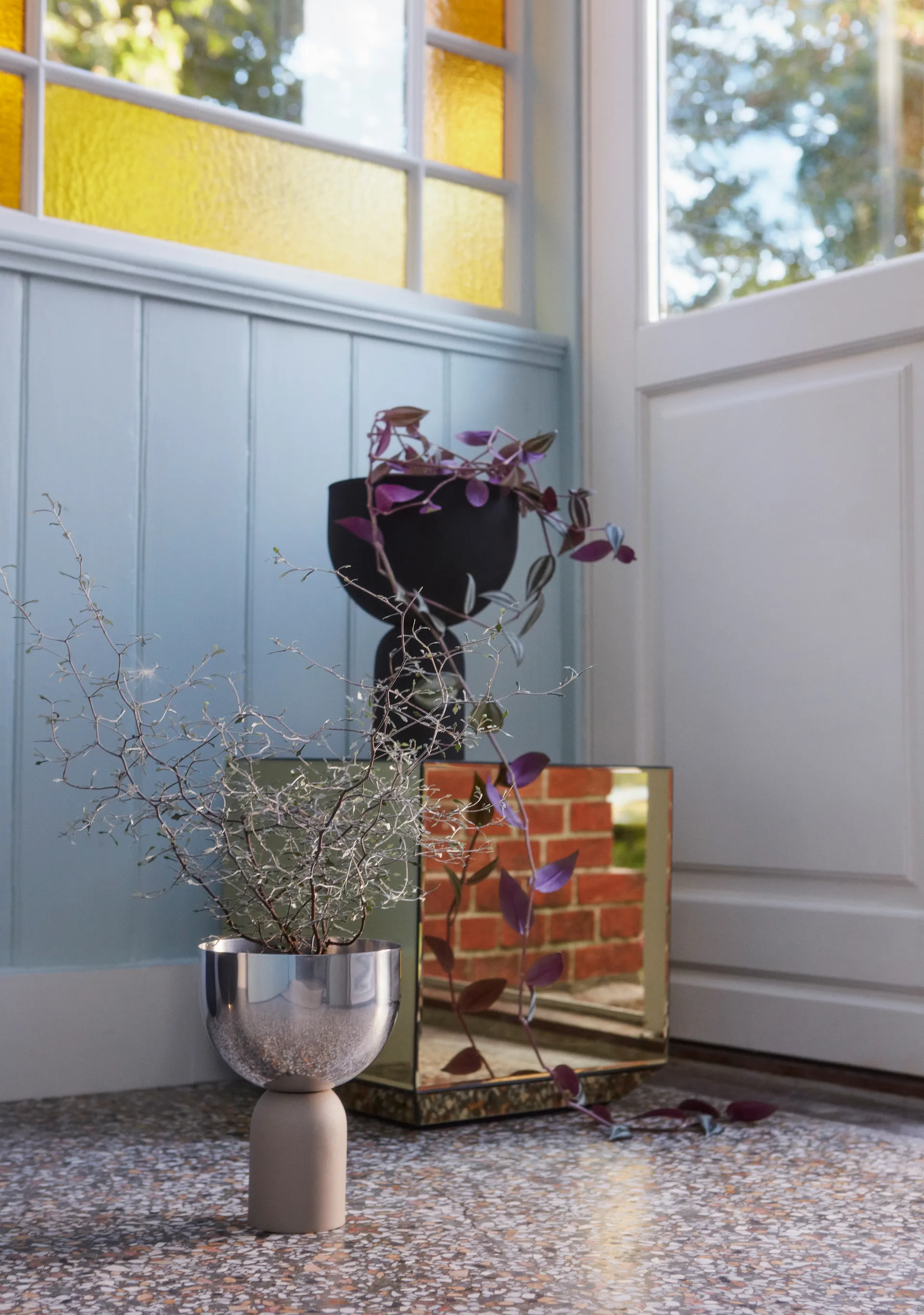 Pot Torus Ø17 cm, Silver-taupe AYTM