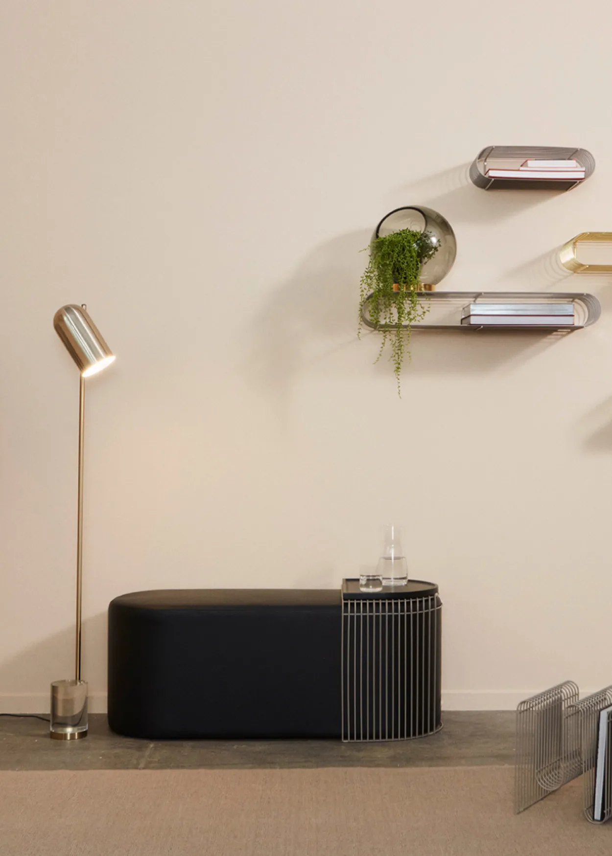 Table Curva 45 cm, Taupe AYTM