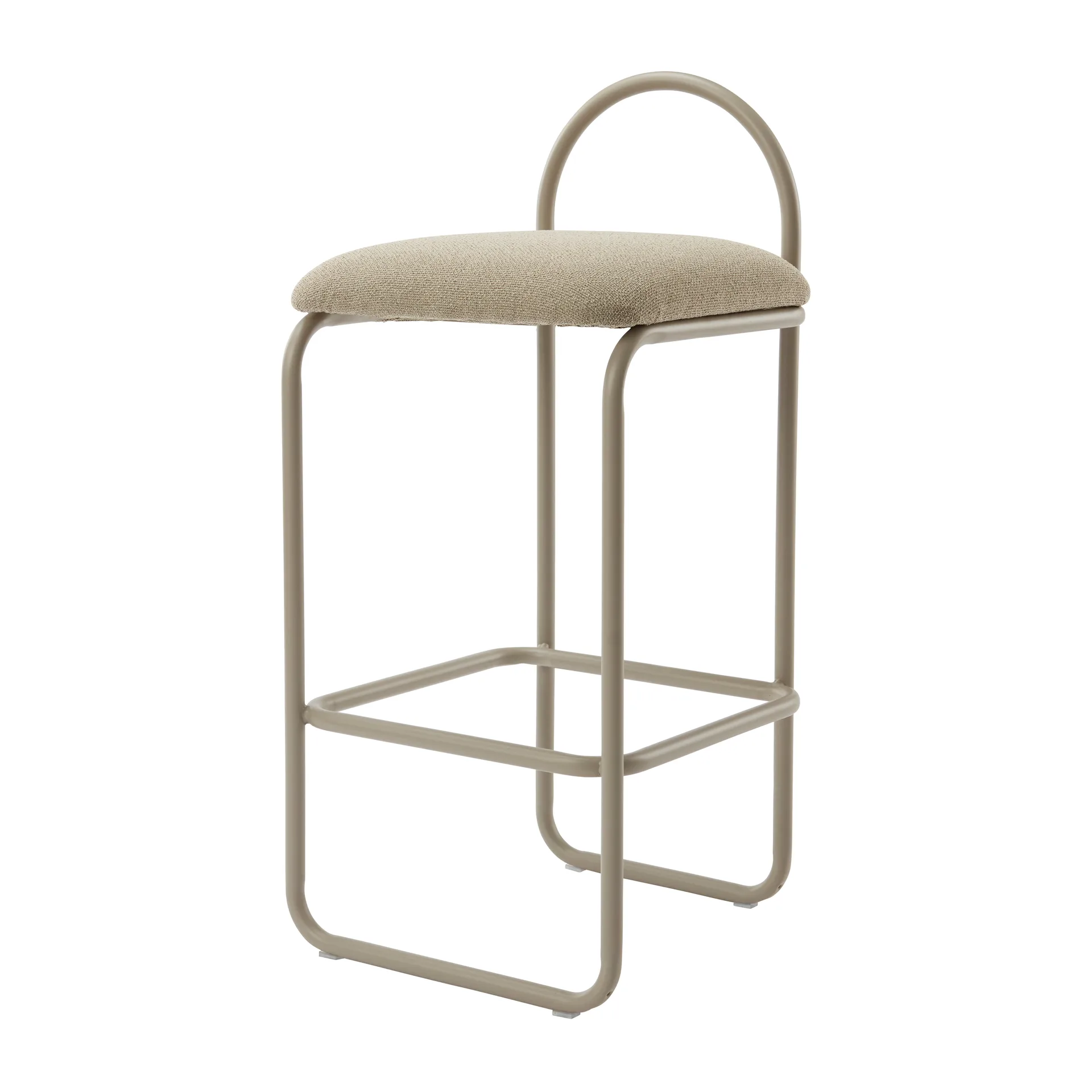 Tabouret de bar Angui bouclé, Taupe AYTM