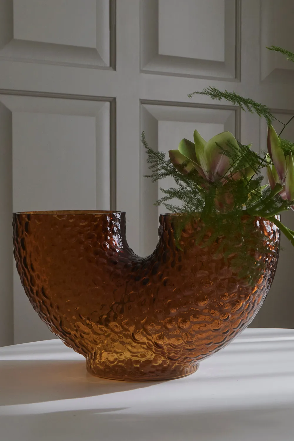 Vase Arura bas, Amber AYTM