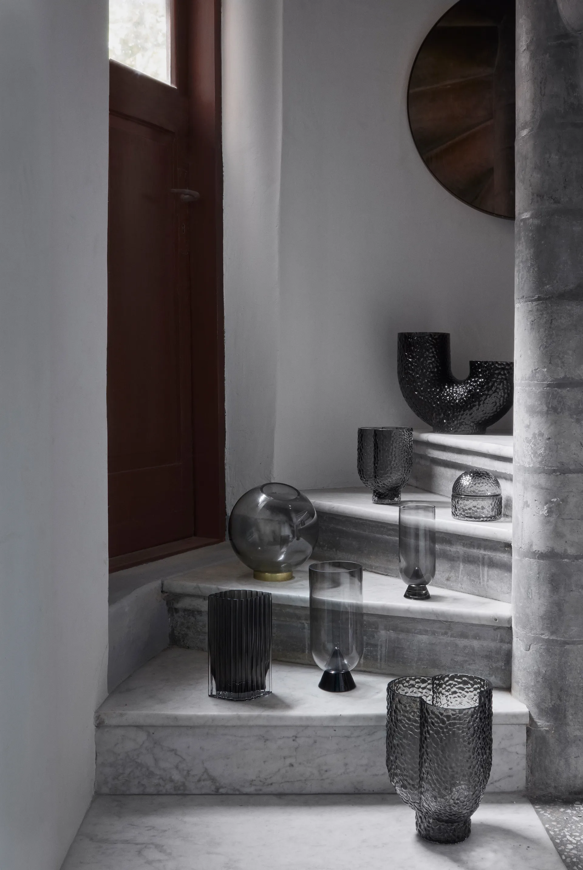 Vase Arura trio 25 cm, Black AYTM