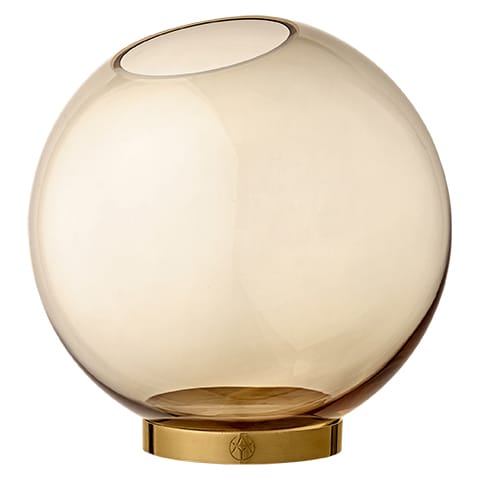 Vase Globe L - ambre-laiton - AYTM