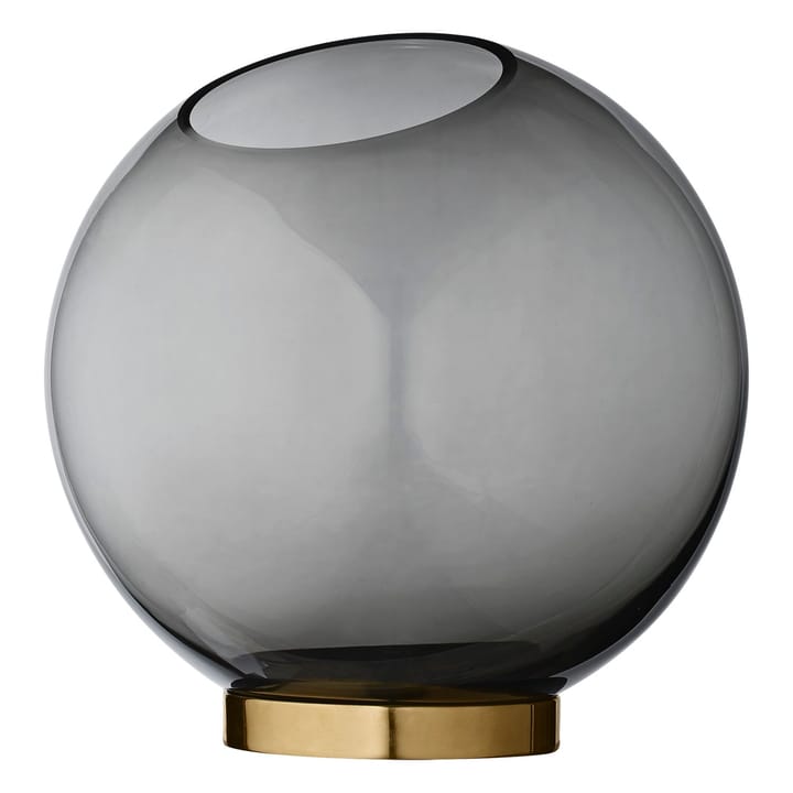 Vase Globe L - noir-laiton - AYTM