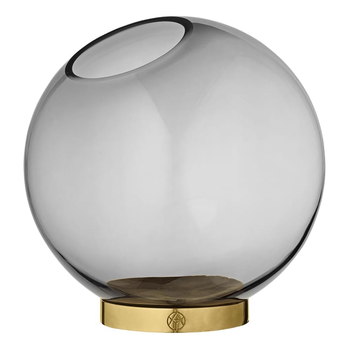 Vase Globe M - noir-laiton - AYTM