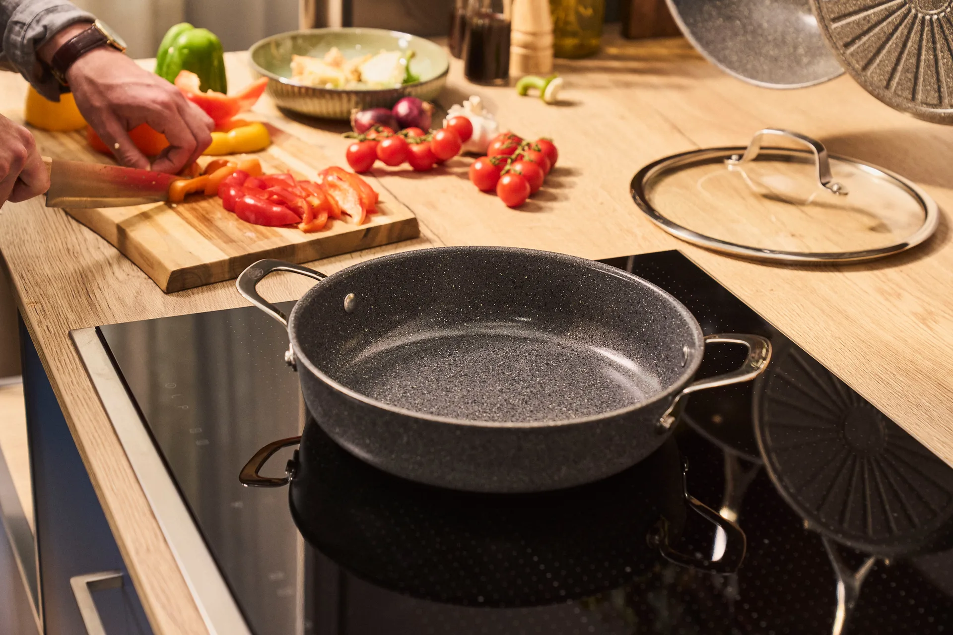 Wok céramique Ceramic Granit Salina Ballarini, 28 cm Ballarini