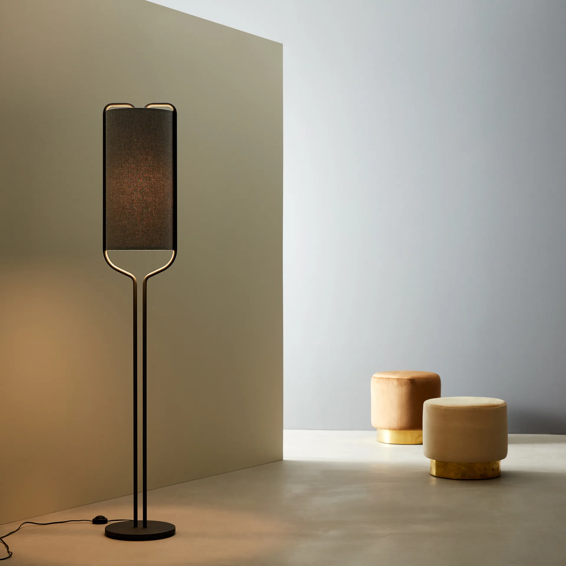 Abat-jour Bender laine Ø27 cm, Gris Belid