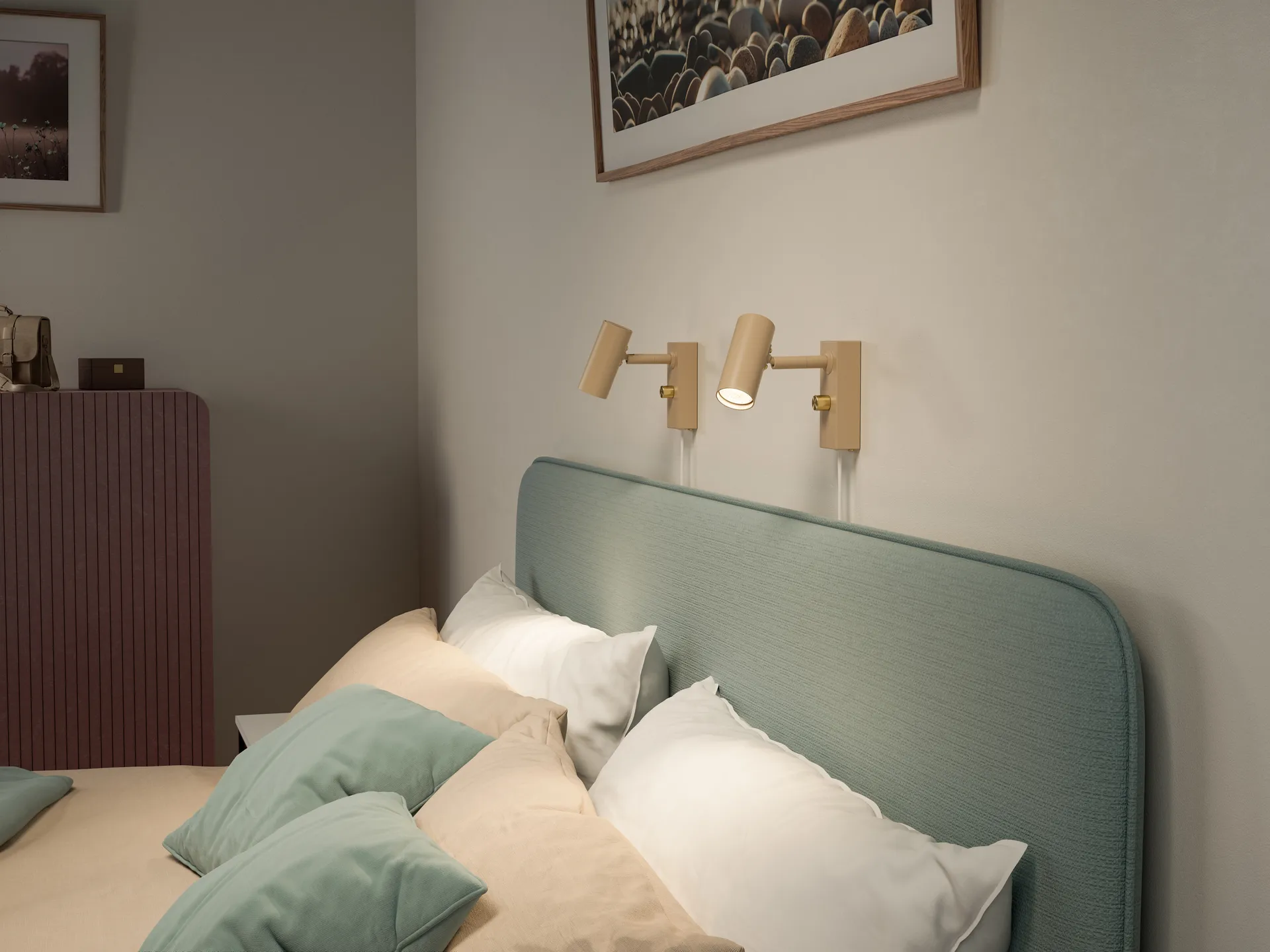 Applique murale Cato, Nougat-laiton Belid